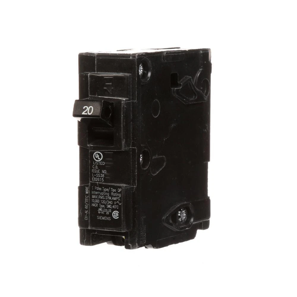 20 Amp Single-Pole Type QP Circuit Breaker 3 20 Amp Single-Pole Type QP Circuit Breaker