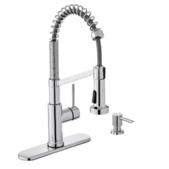 Gage Single-Handle Spring Neck Pull-Down Kitchen Faucet With TurboSpray, FastMount, Soap Dispenser In Stainless Steel -Alliee Bath And Faucet Shop cef217d13b225622125ee0eed2f8b158 1800x1800