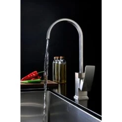 Opus Series Single-Handle Standard Kitchen Faucet In Brushed Nickel -Alliee Bath And Faucet Shop cfea47438af274fd966b2cb333cefe16 1800x1800