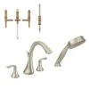 Eva 2-Handle Deck-Mount Roman Tub Faucet Trim Kit With Handshower And Valve In Brushed Nickel -Alliee Bath And Faucet Shop d061e3702d9889b0a50b24f5fe1e4405 1800x1800