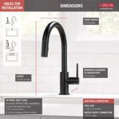 Trinsic Single-Handle Pull-Down Sprayer Kitchen Faucet With MagnaTite Docking In Matte Black 24 Trinsic Single-Handle Pull-Down Sprayer Kitchen Faucet With MagnaTite Docking In Matte Black -Alliee Bath And Faucet Shop d20aada934bd6b76f7d366b9d5c6d840 1800x1800