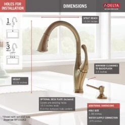 Addison Single-Handle Pull-Down Sprayer Kitchen Faucet With MagnaTite Docking In Champagne Bronze -Alliee Bath And Faucet Shop d20ab61076ec78e1b84cf4e6af32e1c3 1800x1800