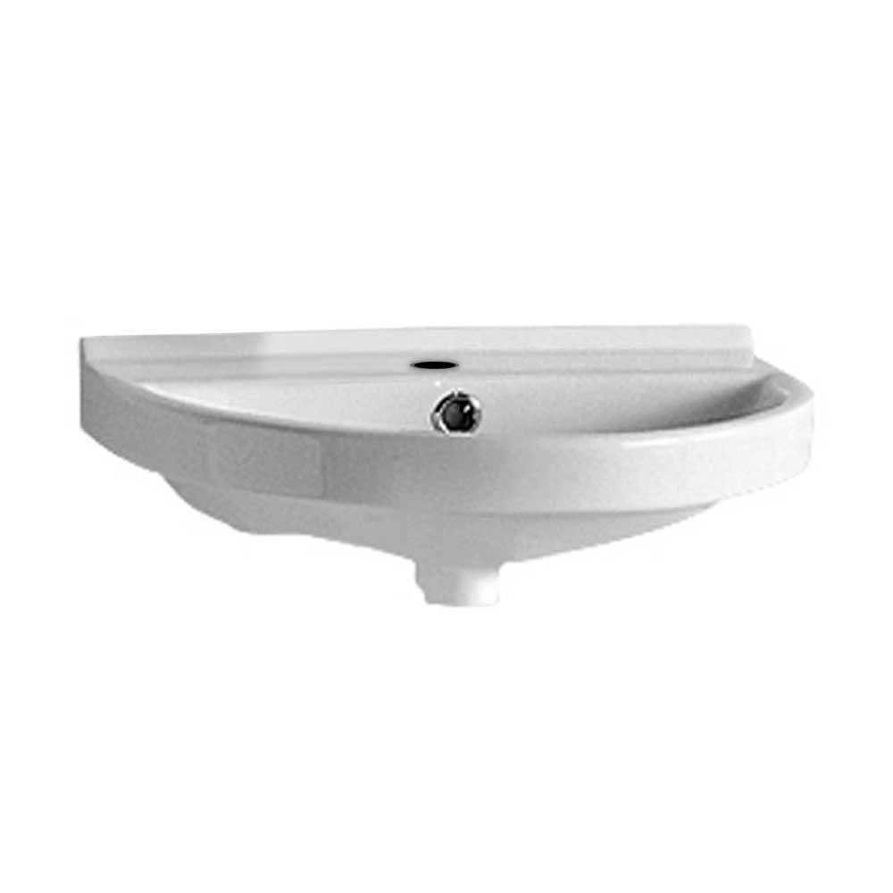 Whitehaus Collection Isabella Collection Wall-Mounted Bathroom Sink In White 3 Whitehaus Collection Isabella Collection Wall-Mounted Bathroom Sink In White