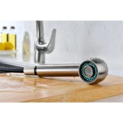 Harbour Single-Handle Pull-Out Sprayer Kitchen Faucet In Brushed Nickel -Alliee Bath And Faucet Shop d51f249947d047ef4eebed8747b20418 1800x1800