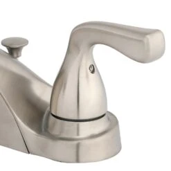 Foundations 4 In. Centerset 2-Handle Bathroom Faucet In Brushed Nickel -Alliee Bath And Faucet Shop d5cd589873ecd090880478808ab041bc 1800x1800