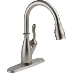 Leland Single-Handle Pull-Down Sprayer Kitchen Faucet W/ShieldSpray And MagnaTite Docking In Arctic Stainless -Alliee Bath And Faucet Shop d84bd07818f3528d0d10372914529bfe 1800x1800