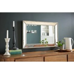 36 In. L X 24 In. W Metro Beaded Single Mirror In Silver -Alliee Bath And Faucet Shop d91fef7ed3d136b4e473e7c81682cd28 1800x1800