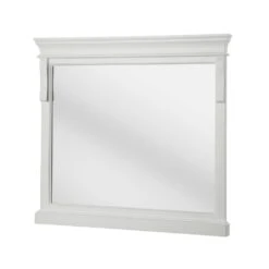 30 In. W X 32 In. H Framed Rectangular Bathroom Vanity Mirror In White -Alliee Bath And Faucet Shop da34471b9271e3fcc2b76564baa9c136 1800x1800