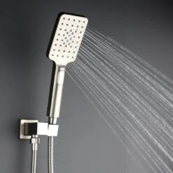 3-Spray With 2.5 GPM 12 In. 2 Functions Tub Ceiling Mount Dual Shower Heads In Spot In Brushed Nickle (Valve Included) 16 3-Spray With 2.5 GPM 12 In. 2 Functions Tub Ceiling Mount Dual Shower Heads In Spot In Brushed Nickle (Valve Included) -Alliee Bath And Faucet Shop da48dfe14411f4f90798c4dcd8e3116b 1800x1800