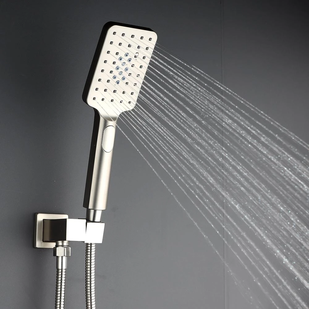 3-Spray With 2.5 GPM 12 In. 2 Functions Tub Ceiling Mount Dual Shower Heads In Spot In Brushed Nickle (Valve Included) 8 3-Spray With 2.5 GPM 12 In. 2 Functions Tub Ceiling Mount Dual Shower Heads In Spot In Brushed Nickle (Valve Included) - Image 6