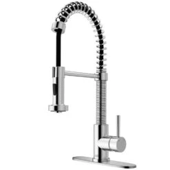 Edison Single-Handle Pull-Down Sprayer Kitchen Faucet With Deck Plate In Matte Black 14 Edison Single-Handle Pull-Down Sprayer Kitchen Faucet With Deck Plate In Matte Black -Alliee Bath And Faucet Shop dac9bd0d40636f9a06be562ee808bfcc 1800x1800