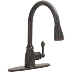 Canton Single-Handle Pull-Down Sprayer Kitchen Faucet In Tuscan Bronze -Alliee Bath And Faucet Shop dc659fd39ce789bd926d08f9370525f4 1800x1800
