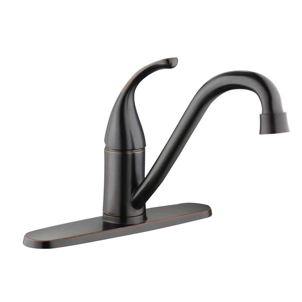 Builders Single-Handle Standard Kitchen Faucet In Bronze 3 Builders Single-Handle Standard Kitchen Faucet In Bronze