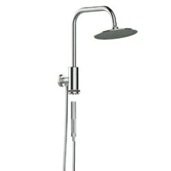 1-spray 8 In. Dual Shower Head And Handheld Shower Head With Waterfall In Chrome