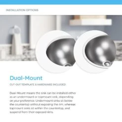 MR Direct Dual-Mount Bathroom Vessel Sink In Stainless Steel -Alliee Bath And Faucet Shop ded4dc3b2b59b0b84a9ccc4dd88ceccd 1800x1800