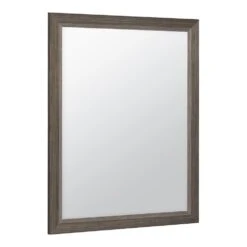 Shaila 24 In. X 31 In. Single Framed Vanity Mirror In White -Alliee Bath And Faucet Shop e12d2190b5021613f0817ef0ccd42133 1800x1800
