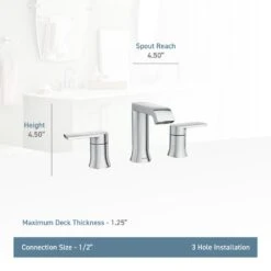 Genta 8 In. Widespread 2-Handle Bathroom Faucet In Chrome -Alliee Bath And Faucet Shop e1374c630bab977d2c6c926b62c6025b 632465ef 4e54 445f bb0f 752cd578738d 1800x1800