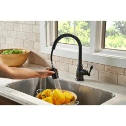Canton Single-Handle Pull-Down Sprayer Kitchen Faucet In Tuscan Bronze -Alliee Bath And Faucet Shop e3c2b5861424bbab39d700839bc25e96 1800x1800