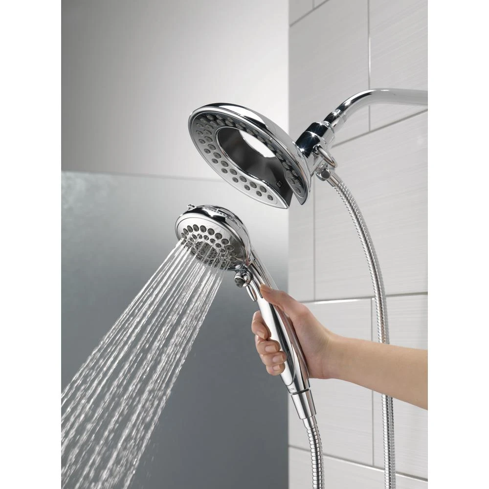 In2ition Two-in-One 5-Spray 6.8 In. Dual Wall Mount Fixed And Handheld Shower Head In Chrome 8 In2ition Two-in-One 5-Spray 6.8 In. Dual Wall Mount Fixed And Handheld Shower Head In Chrome - Image 6
