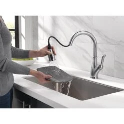 Leland Single-Handle Pull-Down Sprayer Kitchen Faucet W/ShieldSpray And MagnaTite Docking In Arctic Stainless -Alliee Bath And Faucet Shop e676146dbc7a5f3a7463ab467aea0b00 1800x1800