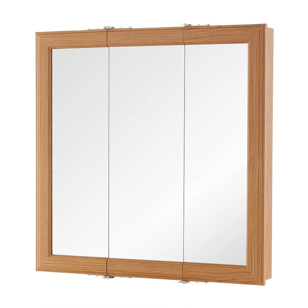 24-3/16 In. W X 24-3/16 In. H Fog Free Framed Surface-Mount Tri-View Bathroom Medicine Cabinet In White 7 24-3/16 In. W X 24-3/16 In. H Fog Free Framed Surface-Mount Tri-View Bathroom Medicine Cabinet In White - Image 5