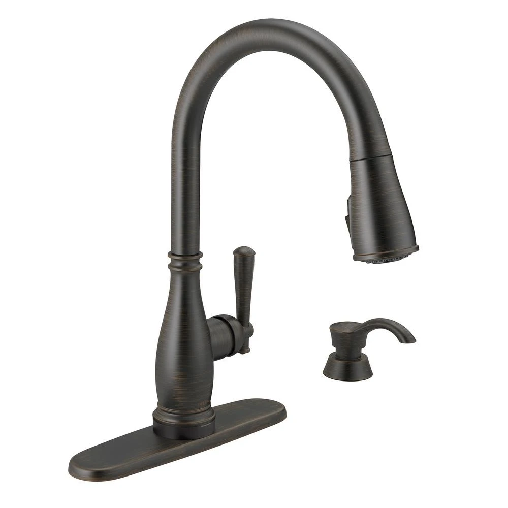 Charmaine Single-Handle Pull-Down Sprayer Kitchen Faucet With Touch2O And ShieldSpray Technologies In Venetian Bronze 3 Charmaine Single-Handle Pull-Down Sprayer Kitchen Faucet With Touch2O And ShieldSpray Technologies In Venetian Bronze