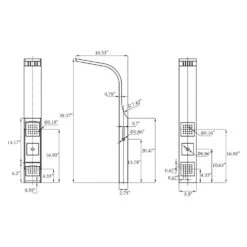 39 In. 2-Jet Easy Connect Shower Panel System In Stainless Steel With Rainfall Waterfall Shower Head And Handheld Shower -Alliee Bath And Faucet Shop e8625d6e043de97bec0769e8b21a2552 1800x1800