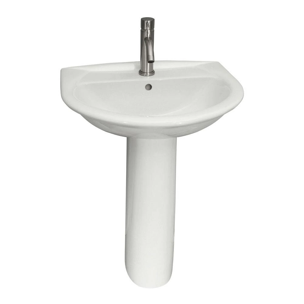 Barclay Products Karla 505 Pedestal Combo Bathroom Sink In White 3 Barclay Products Karla 505 Pedestal Combo Bathroom Sink In White