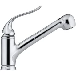 Coralais Single-Handle Pull-Out Sprayer Kitchen Faucet With MasterClean Sprayface In Polished Chrome -Alliee Bath And Faucet Shop eb6264a45d1d07413f863dd1ddbe9e48 1800x1800