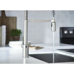 Align Touchless Single-Handle Pull-Down Sprayer Kitchen Faucet With MotionSense Wave And Spring In Spot Resist Stainless 22 Align Touchless Single-Handle Pull-Down Sprayer Kitchen Faucet With MotionSense Wave And Spring In Spot Resist Stainless -Alliee Bath And Faucet Shop eb896aa8eb4a53526e0f03349ad2d7d3 1800x1800