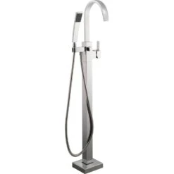 Farrington Single-Handle Freestanding Floor Mount Tub Faucet With Handheld Handshower In Chrome