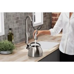 Arsdale Single-Handle Pull-Down Sprayer Kitchen Faucet With Soap/Lotion Dispenser In Vibrant Stainless -Alliee Bath And Faucet Shop ec18a1a9f8b896b96f60fa4dce3db719 1800x1800