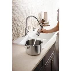 Carmichael Single-Handle Pull-Down Sprayer Kitchen Faucet In Stainless Steel -Alliee Bath And Faucet Shop ee593013ae553088a4ffad3840b0126c 1800x1800