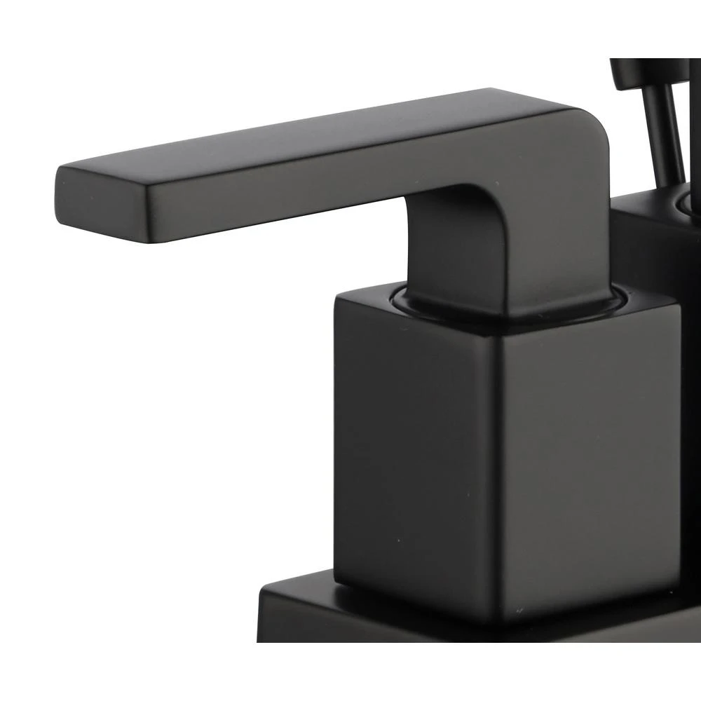 Farrington 4 In. Centerset 2-Handle Hi-Arc Bathroom Faucet In Matte Black 5 Farrington 4 In. Centerset 2-Handle Hi-Arc Bathroom Faucet In Matte Black - Image 3