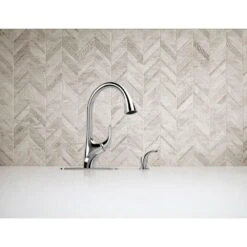 Trielle Single-Handle Pull-Down Sprayer Kitchen Faucet In Chrome 19 Trielle Single-Handle Pull-Down Sprayer Kitchen Faucet In Chrome -Alliee Bath And Faucet Shop f2cd267a5b84452fe117ee8f271f4750 1800x1800