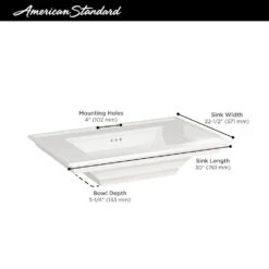 American Standard Town Square S 4 In. Faucet Hole Pedestal Sink Top Only In White 10 American Standard Town Square S 4 In. Faucet Hole Pedestal Sink Top Only In White -Alliee Bath And Faucet Shop f3ff8b8273cb75428f20dd1e4def9961 1800x1800
