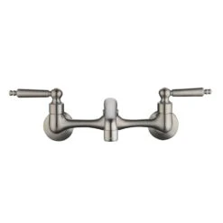 Builders 2-Handle Wall Mount Low-Arc Standard Kitchen Faucet In Stainless Steel -Alliee Bath And Faucet Shop f446c626d8c9be64ccfe926d61a706fb 1800x1800
