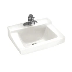 American Standard Declyn Wall Hung Bathroom Sink In White With 4 In. Faucet Holes