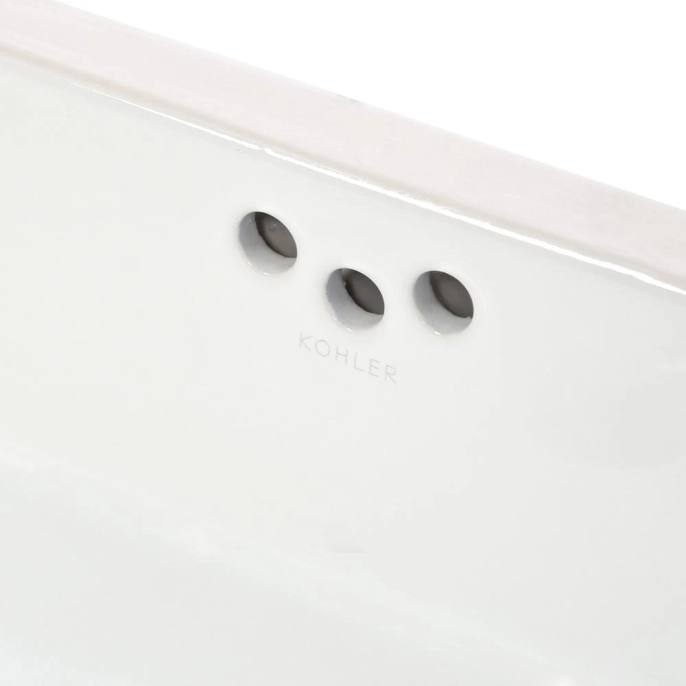 KOHLER Kathryn Vitreous China Undermount Bathroom Sink In White With Overflow Drain 11 KOHLER Kathryn Vitreous China Undermount Bathroom Sink In White With Overflow Drain - Image 9