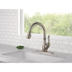 Leland Single-Handle Pull-Down Sprayer Kitchen Faucet With ShieldSpray In Stainless 17 Leland Single-Handle Pull-Down Sprayer Kitchen Faucet With ShieldSpray In Stainless -Alliee Bath And Faucet Shop f718930770f1a4e55c3fba634f4ec0fe 1800x1800