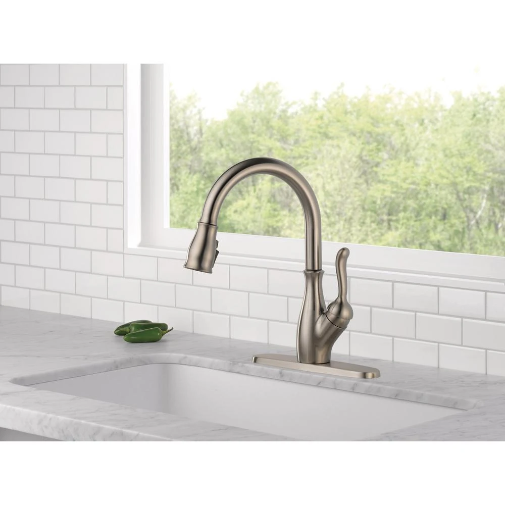 Leland Single-Handle Pull-Down Sprayer Kitchen Faucet With ShieldSpray In Stainless 9 Leland Single-Handle Pull-Down Sprayer Kitchen Faucet With ShieldSpray In Stainless - Image 7
