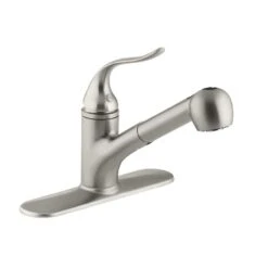 Coralais Single-Handle Pull-Out Sprayer Kitchen Faucet With MasterClean Sprayface In Polished Chrome -Alliee Bath And Faucet Shop f90f9895e08d7efb0e814c98723f3147 1800x1800