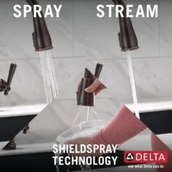 Charmaine Single-Handle Pull-Down Sprayer Kitchen Faucet With Touch2O And ShieldSpray Technologies In Venetian Bronze 29 Charmaine Single-Handle Pull-Down Sprayer Kitchen Faucet With Touch2O And ShieldSpray Technologies In Venetian Bronze -Alliee Bath And Faucet Shop f92f2f4dcabb6d87812854ab54ae3d47 1800x1800