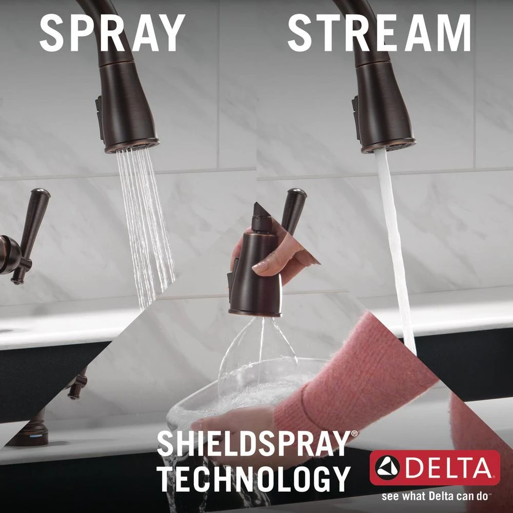 Charmaine Single-Handle Pull-Down Sprayer Kitchen Faucet With Touch2O And ShieldSpray Technologies In Venetian Bronze 12 Charmaine Single-Handle Pull-Down Sprayer Kitchen Faucet With Touch2O And ShieldSpray Technologies In Venetian Bronze - Image 10