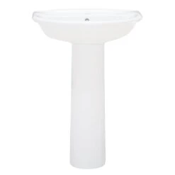 Barclay Products Karla 24 In. Pedestal Combo Bathroom Sink With 1 Faucet Hole In White -Alliee Bath And Faucet Shop fa06154fef56ede60b05ea3970263356 1800x1800