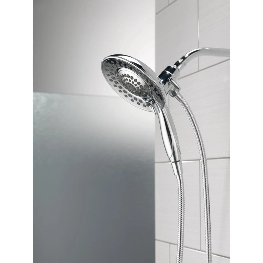 In2ition Two-in-One 5-Spray 6.8 In. Dual Wall Mount Fixed And Handheld Shower Head In Chrome 11 In2ition Two-in-One 5-Spray 6.8 In. Dual Wall Mount Fixed And Handheld Shower Head In Chrome - Image 9