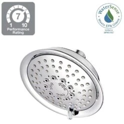 Universal 5-Spray 5.66 In. Single Wall Mount Low Flow Fixed Rain Shower Head In Polished Chrome -Alliee Bath And Faucet Shop fb2e1b0daa1491f40cdb0a9d57a24841 1800x1800