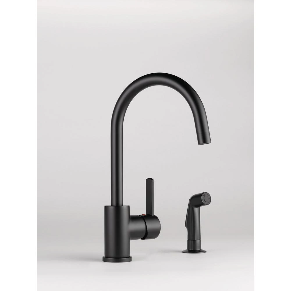 Apex Single-Handle Side Sprayer Kitchen Faucet In Matte Black 5 Apex Single-Handle Side Sprayer Kitchen Faucet In Matte Black - Image 3