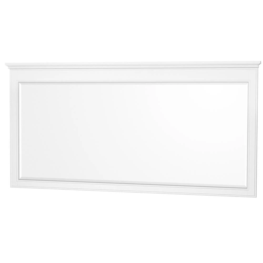 Berkeley 70 In. W X 36 In. H Framed Wall Mirror In White 3 Berkeley 70 In. W X 36 In. H Framed Wall Mirror In White