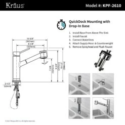 Oletto Single Handle Pull Out Kitchen Faucet In Chrome Finish -Alliee Bath And Faucet Shop fe2da69f3e4a33efc1c3d8634149169f 1800x1800